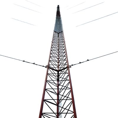 Cables de 3 piernas de acero galvanizado duradero 30 40 50 65m 4G 5G Wifi Radio satélite torre de comunicación de telecomunicaciones