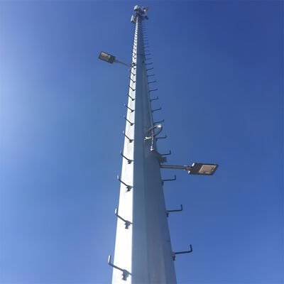 15 20 30 45 antena monopolar de la estación base de 5G Wifi galvanizada en inmersión caliente de la torre de telecomunicaciones monopolar