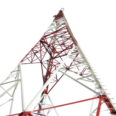 Inmersión en caliente de 3 patas de acero angular de acero galvanizado de señal 4G al aire libre de cobertura urbana Torre de comunicación de telecomunicaciones