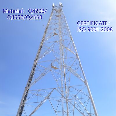 Torre tubular de acero de 3 patas, fuerte y duradera, diseñada para cumplir con los exigentes requisitos de carga y ambientales en la industria