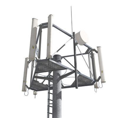 Torre monopolar, torre de telecomunicaciones construida con aceros de bajo y alto límite elástico, con código de diseño EN 1991-1-4 y EN 1993-3-1 para rendimiento.