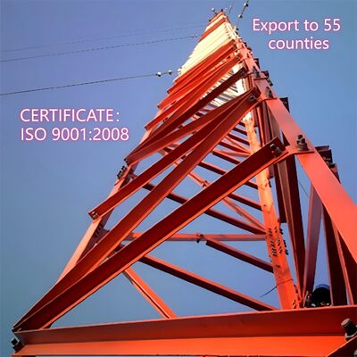 Alambre de comunicación de acero resistente a los tifones 5G Torre de acero compatible con las normas ANSI TIA 222 G H F y EN 1991 1 4 que proporcionan soporte para estructuras altas y delgadas