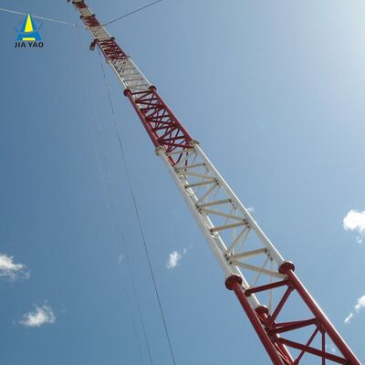 Guyed Wire Tower designed to maximize height with minimal structural material usage based on ANSI/TIA-222-G-H-F design codes