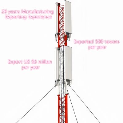 Guyed Wire Tower designed to maximize height with minimal structural material usage based on ANSI/TIA-222-G-H-F design codes
