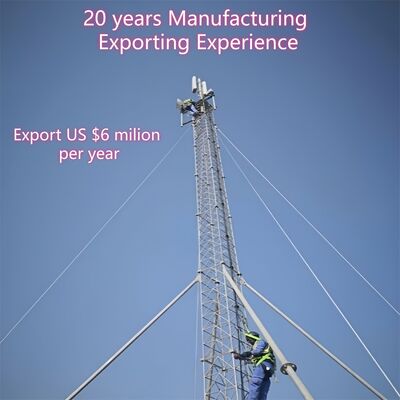 Guyed Wire Tower designed to maximize height with minimal structural material usage based on ANSI/TIA-222-G-H-F design codes