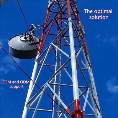 Guyed Wire Hot-dip galvanized Steel communication telecommunication Tower designed  resist wind loads  to 250km/h
