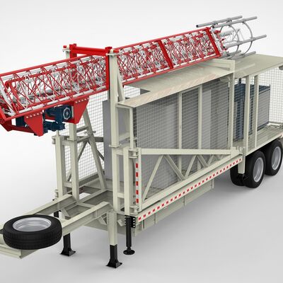 Torre telescópica 15-30M Camión de acero galvanizado montado Antena de comunicación 40M/S A prueba de viento