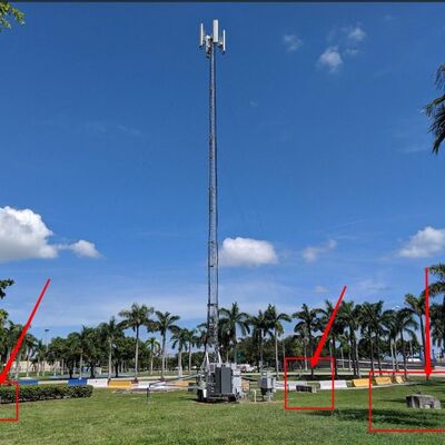Torre de comunicaciones al aire libre de acero galvanizado telescópico 15 20 25M 5G 4G Wifi