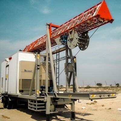 24m 25m 30m Mobile Truck Trailer Mounted Lighting Tubular Cell On Wheels Telescopic Lattice Antenna Communication Tower Mast