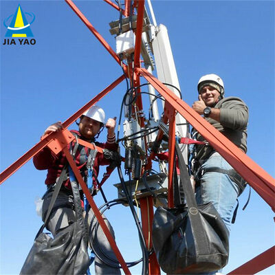 Cuerpo de torre de acero angular de 3 patas, torre triangular con pendiente igual o variable y sección transversal de ángulo de acero para comunicación