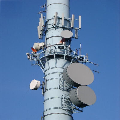Monopole Tower de acero diseñado con las normas ANSI TIA 222 G H F y EN 1991 1 4 para el soporte de infraestructuras de telecomunicaciones