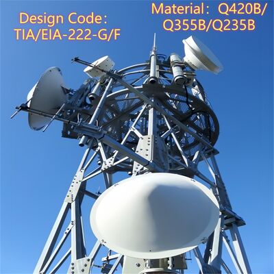 High-Performance 5G Radio 4-Legged Angular Antenna Tower for Wireless Communication