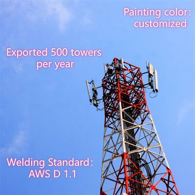 High-Performance 5G Radio 4-Legged Angular Antenna Tower for Wireless Communication