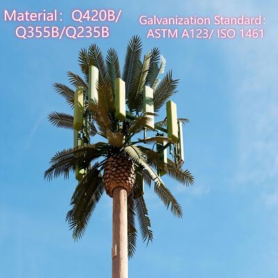 14 20 26M Punto de Interés Biónico Árbol Camuflado Galvanizado Exterior 5G 4G Mástil de Comunicación por Microondas