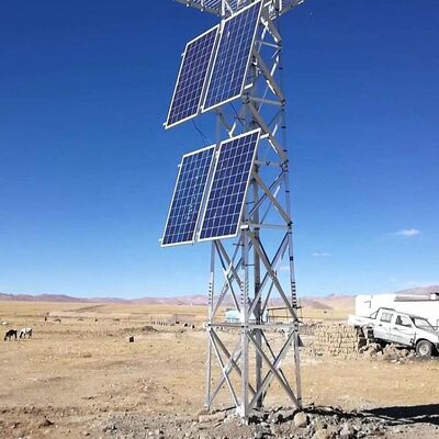 Torre de antena de panel solar de emergencia galvanizada en caliente 18 28 38M 5G 4G Torre de telecomunicaciones para socorro en casos de desastre
