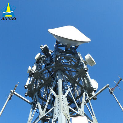 10 16 22 28M Torre de telecomunicaciones rural al aire libre autosuficiente galvanizada de acero angular de 3 patas ligeras 5G 4G Wifi