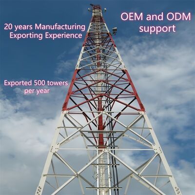 10 16 22 28M Torre de telecomunicaciones rural al aire libre autosuficiente galvanizada de acero angular de 3 patas ligeras 5G 4G Wifi