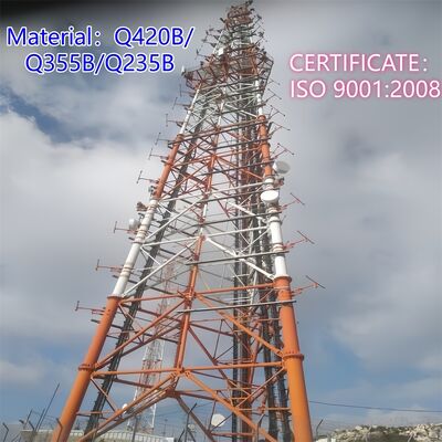 16 26 36M Señal integrada 3 patas de acero galvanizado tubular al aire libre 5G 4G Radio satelital Wifi Torre de telecomunicaciones