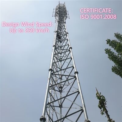 18 28 38M 3 Patas Tubular Acero Galvanizado Multifrecuencia Exterior 5G 4G Wifi Televisión Transmisión Torre de Comunicación