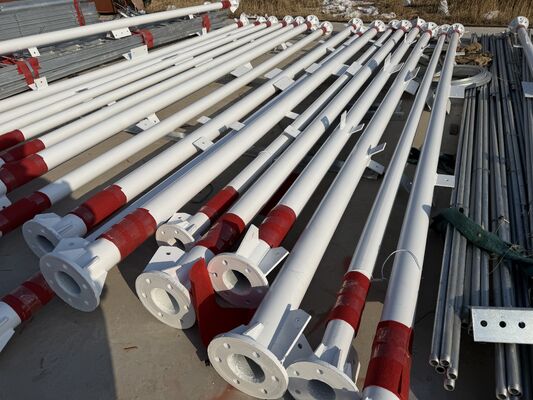 18 28 38M 3 Patas Tubular Acero Galvanizado Multifrecuencia Exterior 5G 4G Wifi Televisión Transmisión Torre de Comunicación