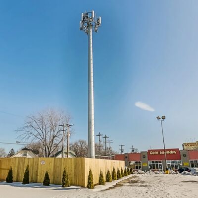 18 26 los 34M paisaje urbano monopolo de acero galvanizado autoportante al aire libre 5G 4G Wifi estética torre de telecomunicaciones