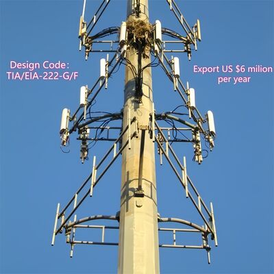 18 26 los 34M paisaje urbano monopolo de acero galvanizado autoportante al aire libre 5G 4G Wifi estética torre de telecomunicaciones