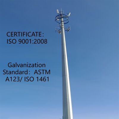 20 28 los 36M ajardinan el palo escénico tubular de la comunicación de la ciudad al aire libre galvanizada monopolar de la microonda 5G 4G