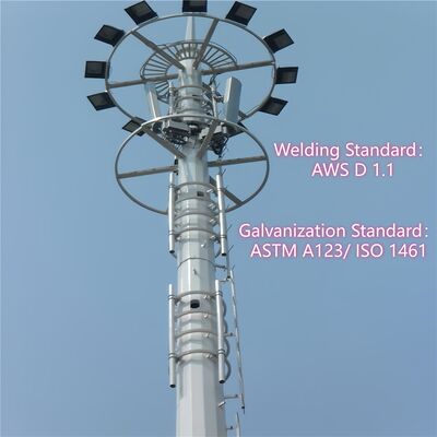 22 30 38M Torre de comunicación de paisaje urbano al aire libre de acero galvanizado tubular monopolar escénico 5G 4G Wifi