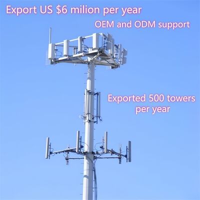 22 30 38M Torre de comunicación de paisaje urbano al aire libre de acero galvanizado tubular monopolar escénico 5G 4G Wifi