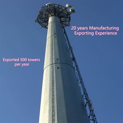11 17 torre de comunicación compacta al aire libre de acero galvanizada tubular monopolar eficiente del espacio de los 23M 5G 4G Wifi
