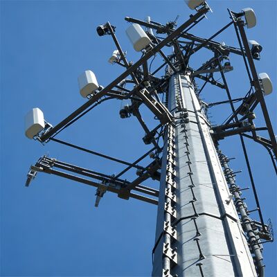 11 17 torre de comunicación compacta al aire libre de acero galvanizada tubular monopolar eficiente del espacio de los 23M 5G 4G Wifi