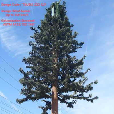 Bionic Tree Tower constructed to meet industry standards including ASTM D256 impact resistance and ISO 1461 galvanization
