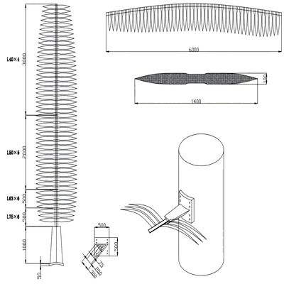 Torre Árbol Biónico equipada con pernos y tuercas de grado 4.8, 6.8 y 8.8 que cumplen con las normas ISO 898-1 para un ensamblaje seguro