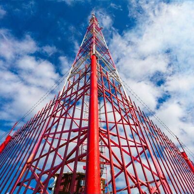 19 27 35M Alta tensión galvanizado de 3 patas torre de acero tubular mástil de telecomunicaciones para comunicaciones y monitoreo de microondas 5G 4G al aire libre