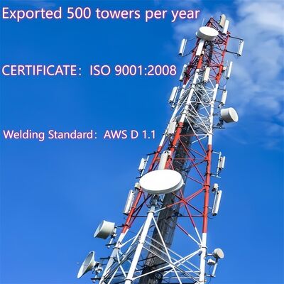 19 27 35M Alta tensión galvanizado de 3 patas torre de acero tubular mástil de telecomunicaciones para comunicaciones y monitoreo de microondas 5G 4G al aire libre