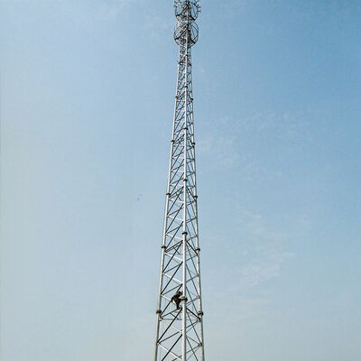 40M 3 Legged Tubular Steel Tower Galvanized Structure Suitable for Telecom Microwave and Observation Applications