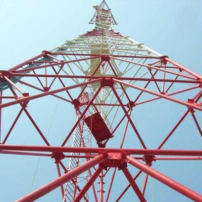 Robust 3 Legged Tubular Steel Tower Suitable for 4G 5G Microwave and Security Systems with High Tensile Steel Construction