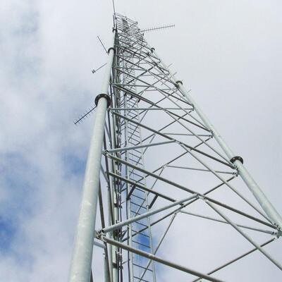 Robust 3 Legged Tubular Steel Tower Suitable for 4G 5G Microwave and Security Systems with High Tensile Steel Construction