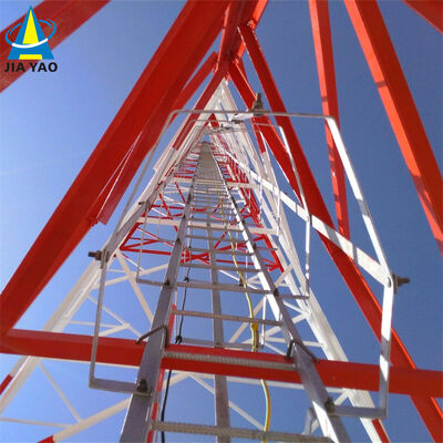 Torre de celosía multicircuito personalizada angular de 3 patas para transmisión de comunicaciones de doble uso