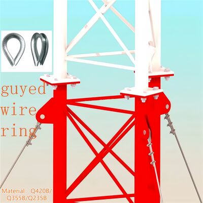 Wireless Communication Maintenance-Free Guyed Tower Pre-Galvanized Steel For Remote Rural Area