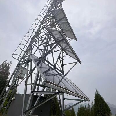 15 22 38M 4 Patas Angular Off-Grid Torre de telecomunicaciones de celosía solar con acero galvanizado y respaldo de batería para comunicación de emergencia