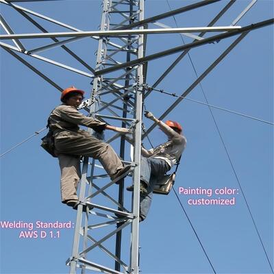 Instalación rápida de la torre de alambre Guyed ligera para la cobertura de red inalámbrica rural