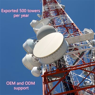 ISO legged de la torre de antena de la prueba de corrosión 4 de los 40M certificada para la infraestructura de las telecomunicaciones