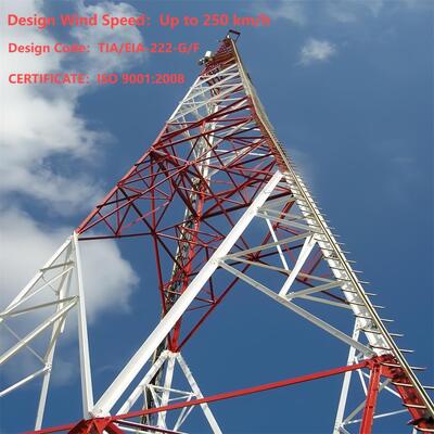 Torre de acero patas de la comunicación del ángulo de la altura 3 de encargo para la transmisión de señal de microondas