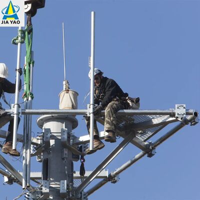 Torre Modular monopolo de telecomunicaciones de 27M, estructura de acero galvanizada en caliente con alta resistencia al viento, área urbana densa, cobertura 5G