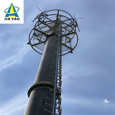 Torre monopolar de telecomunicaciones galvanizada en caliente resistente a vibraciones de 24M