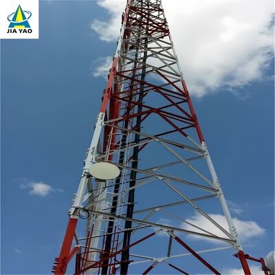 Torre de acero Legged del ángulo del acero 3 de la intemperie de los 42M para la cobertura de la señal de la carretera
