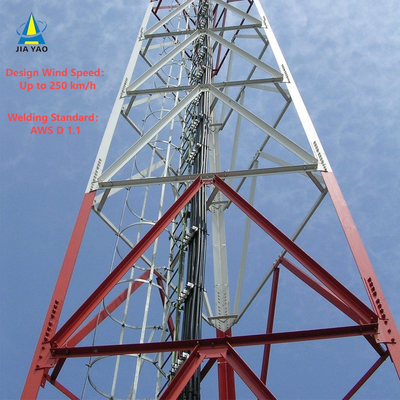 torre legged de las telecomunicaciones de la prueba 3 del moho de los 54M para la extensión agrícola de la señal de la zona
