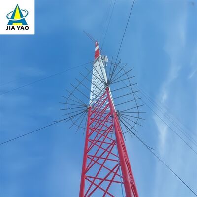 Gama larga ultra alta de la torre del alambre de Guyed para la cobertura de la señal de la región montañosa