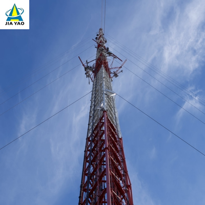 42 despliegue rápido de la torre de antena Guyed de acero Q355 de los 45M para las telecomunicaciones remotas de la mina